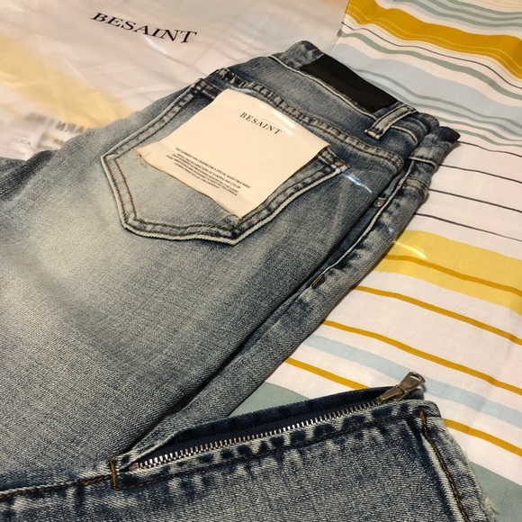 BESAINT RIPPED STONEWASH JEANS - Picture 3 of 3